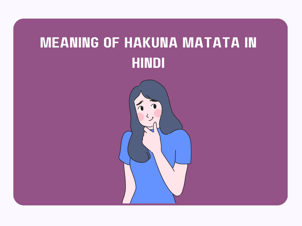 Meaning of Hakuna Matata in Hindi