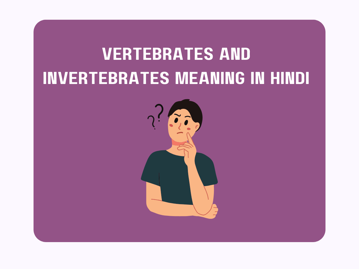 Vertebrates and Invertebrates Meaning In Hindi